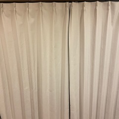 ニトリ カーテン アイボリー　100×205cm 2枚 レース付きの画像