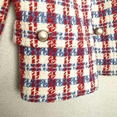 【試着程度】毛糸織りがかわいい　ZARA テクスチャージャケット XS 身幅40の画像