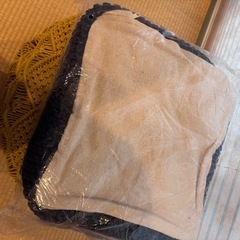 新品未使用 Francfrancスツールクッションカバー＆インナーカバー ネイビーの画像