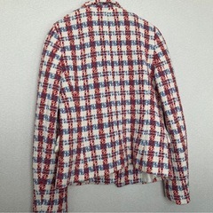 【試着程度】毛糸織りがかわいい　ZARA テクスチャージャケット XS 身幅40の画像