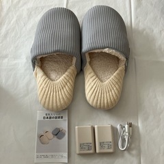 【新品】電気足温器 歩ける フットウォーマー 電気スリッパ コードレス 丸洗い可能の画像