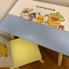 カトージ キッズテーブル&チェア モンポケの画像