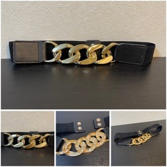 コーデのアクセントに！オシャレ　ゴールド　ベルト　高級感の画像