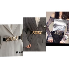 コーデのアクセントに！オシャレ　ゴールド　ベルト　高級感の画像