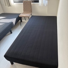 ニトリ◼︎2台◼︎一台でも可◼︎シングル脚付きポケットコイルマットレス(フィル GM601 BK)の画像