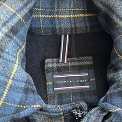 【L】トミーヒルフィガー チェック柄 ダッフルコートの画像