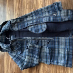 【L】トミーヒルフィガー チェック柄 ダッフルコートの画像