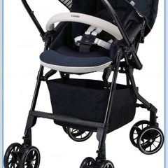 コンビ ホワイトレーベル WhiteLabel ベビーカー メチャカル ハンディ オート4キャス エッグショック HG プリュイネイビー(NB) 1か月~ ()の画像