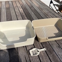 お🉐❣️猫トイレ2コセット🐱スコップつき🐱ニャンとも清潔トイレの画像