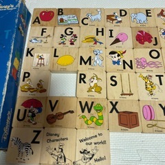 ディズニーワールドイングリッシュ　木製ブロック の画像