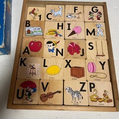 ディズニーワールドイングリッシュ　木製ブロック の画像
