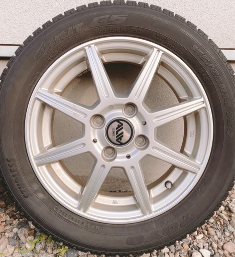 【スタッドレスタイヤ&ホイールのセット】155/65R14 75Q N -BOX