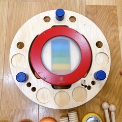 楽器　おもちゃセット　太鼓　木琴　鈴　チャイム　ダブルギロ　ハンドシンバル　マラカス　の画像