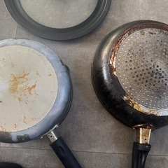 フライパン、鍋、蓋セットの画像