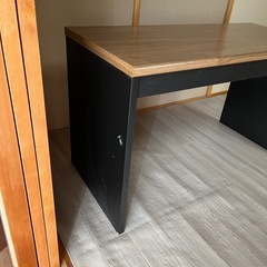 机 作業机　傷あり　デスク パソコン ゲーミングデスク 机 pcデスク 勉強机 フック付き 桌子 ワークデスク desk 作業机 テレワーク シンプルの画像