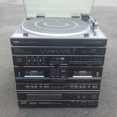 ■ブラザー・COMPACT DISC STEREO SYSTEM OT-606■＆■COLUMBIA■８トラ・カセット・カラオケ・GP-K110■ジャンク品■の画像