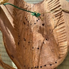 お面　木彫りの画像