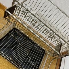 【訳あり】ニトリ ステンレス製 食器ラックの画像