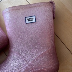 グローバルワーク　キラキララメの長靴　サイズ17cmの画像