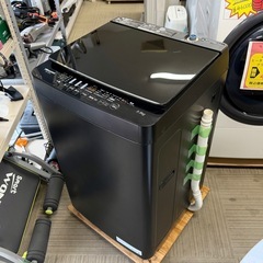 【超美品‼️】ハイセンス 2022年製 5.5kg全自動洗濯機 エディオンモデル 高級ガラストップ マットブラック♪の画像