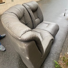 イタリア製 本革レザー ソファの画像