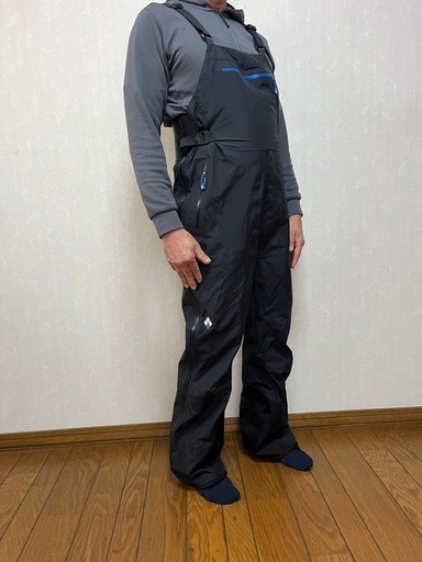 モンベル　パウダートラックビブ　品番1102471　男女兼用M　中古　黒　ゴアテックス　バックカントリーボード＆スキーに最適