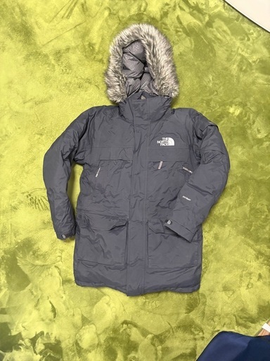 THE NORTH FACE フード付きダウンジャケット S/P グレー