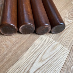 無印良品　ベッドの脚　ブラウンの画像