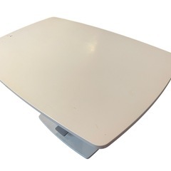 昇降テーブル ペダル式 幅120×奥行80×高さ57～75cm ホワイト系 昇降式 ダイニングテーブル 食卓テーブル 家具の画像