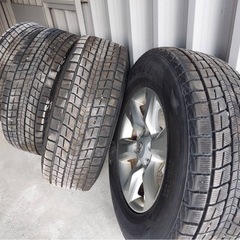 ランクルプラド　前期純正ホイール　24年製バリ山すたっどれスタッドレスの画像