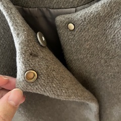 カシミヤ混　コート　オペークドットクリップの画像