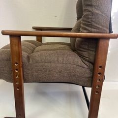 【２客セットブラウン】ニトリ 4ダンチョウセイタカザイス オルガン3 リクライニング 座椅子 ひじ掛け 和室 洋室 高さ調整可能 中古美品の画像