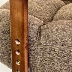 【２客セットブラウン】ニトリ 4ダンチョウセイタカザイス オルガン3 リクライニング 座椅子 ひじ掛け 和室 洋室 高さ調整可能 中古美品の画像