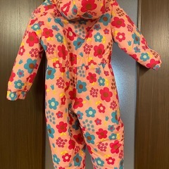 Binzart 花柄スキーウェア 95サイズ ピンクの画像