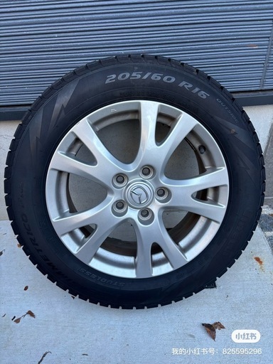 【4本セット】スタッドレスタイヤ：マツダ純正ホイール