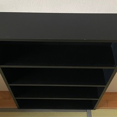 本棚 薄型 黒 差し上げますの画像