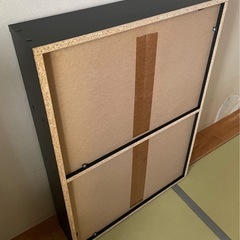 本棚 薄型 黒 差し上げますの画像