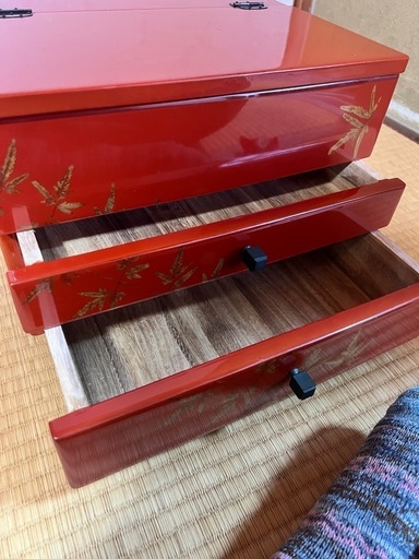 漆塗りの裁縫箱