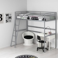 2段ベッド・ロフトベッドIKEAのSVÄRTAの画像