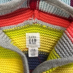 くまBaby GAP くま耳カーディガン12-18m 80.90サイズの画像
