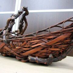 現状品 花器 レトロ アンティーク 船型 全長 約45cm インテリア オブジェ 苫小牧西店の画像