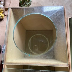 珍品 大型 透明なコンソールテーブル 水槽台の画像