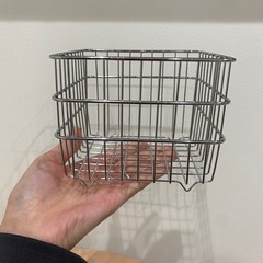 新品📦スクエアステンレス収納バスケット2個の画像