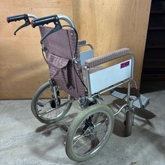 車イス　介護用　ブレーキ付き　足置きあり 中古の画像