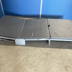 値下げ【格安】折りたたみ式ベッド 簡易ベッド グレー スチールフ...