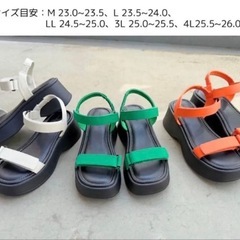 おかだゆり　サンダル　3L スポーツサンダル 2足まとめ売りの画像