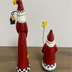 クリスマス オブジェ サンタクロース x 2の画像
