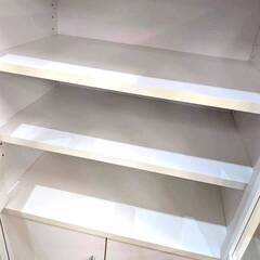 キャビネット 食器棚 ホワイト コンパクト カップボードの画像