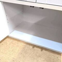 キャビネット 食器棚 ホワイト コンパクト カップボードの画像