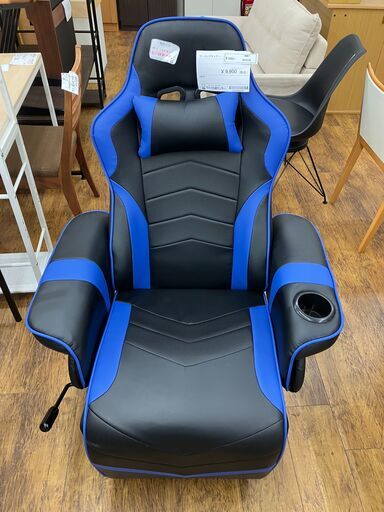 ★リユースのサカイ水戸店★ 不二貿易 ゲーミングチェア 黒 H×D×W クリーニング済み MT6150